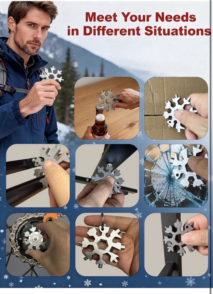18-in-1 Snowflake Multi Tool 2 Pack