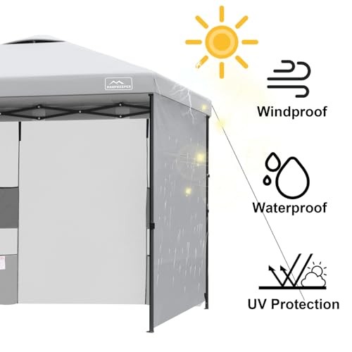 Instant Canopy Sidewalls with 4 Pockets for Pop Up Canopy Frame,2Pcs White