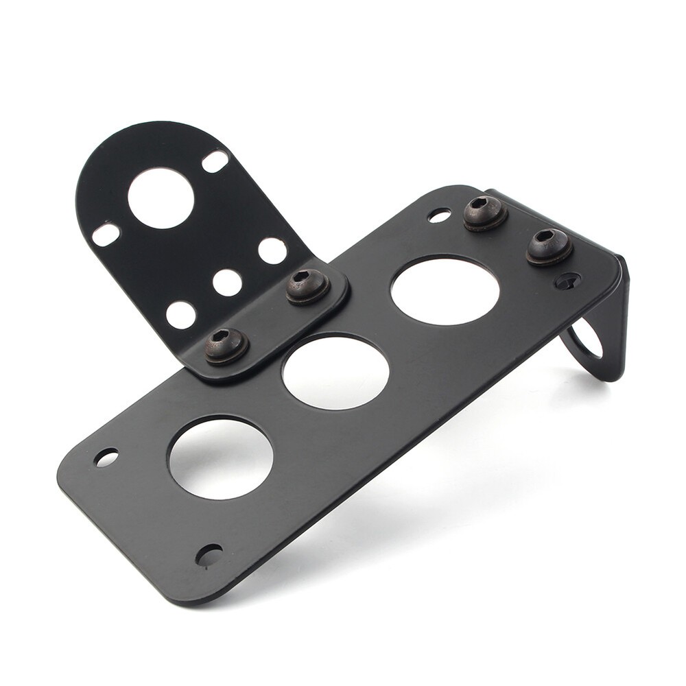 Side Mount Motor Tail Light License Plate Bracket Holder For Harley Choppers US