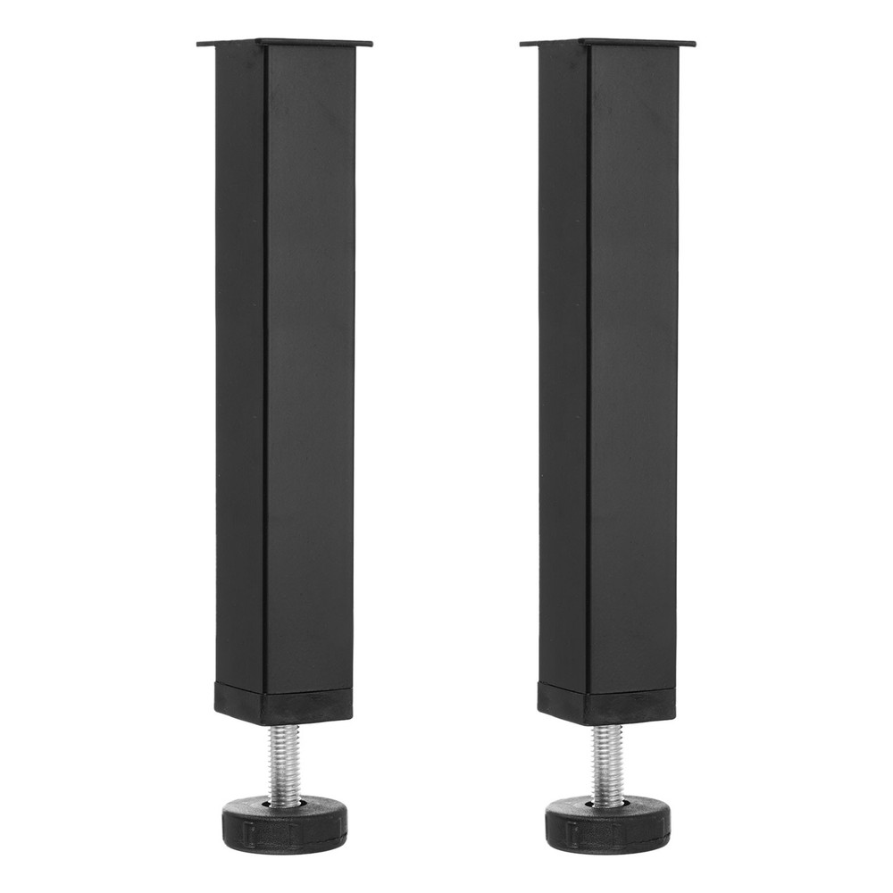 2 Pcs Adjustable Height Center Support Leg, 8" Bed Support Legs, Black