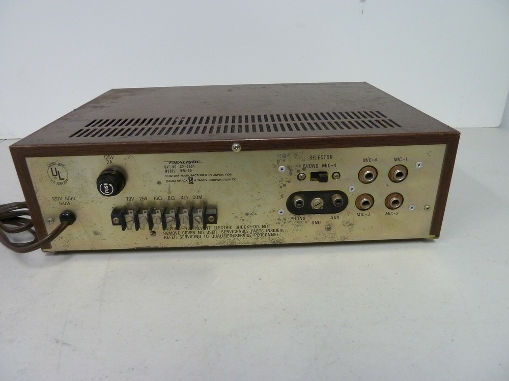 Vintage Realistic MPA-50 Solid State P.A Amplifier