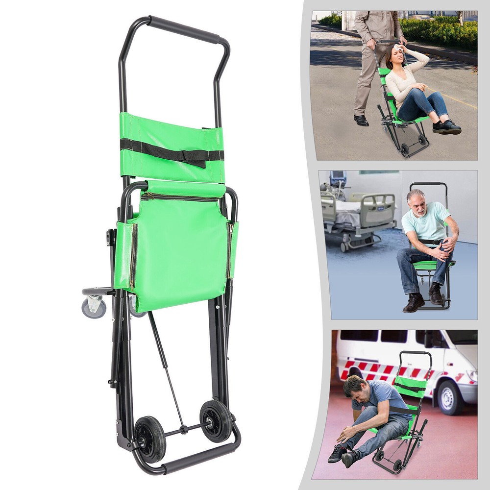 Foldable Emergency Stair Chair with Wheels - Portable Transport Solution