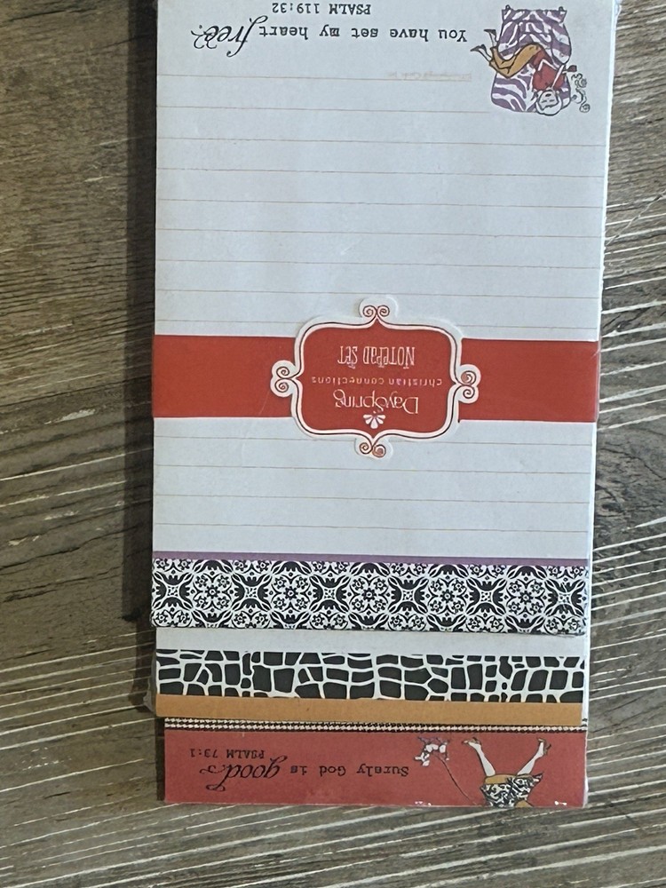 VTG DAYSPRING Note Caddy Psalm/Number Verses 150 Sheets 3 Note Pads Notes Lists