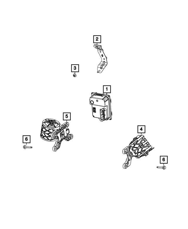 Genuine Mopar Module Bracket 68332934AA