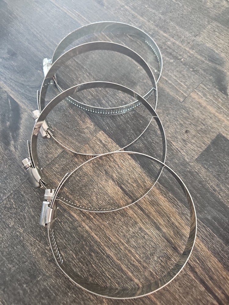 3 large hose clamps - 4.5 inch