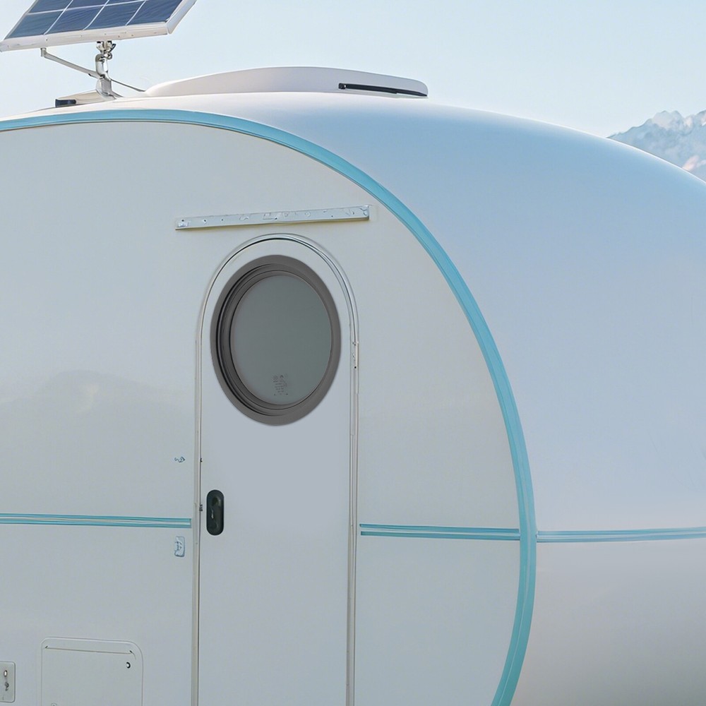 Vertical Campers Vent Round Fixed RV Window Cargo Trailer Window w/ Trim Ring