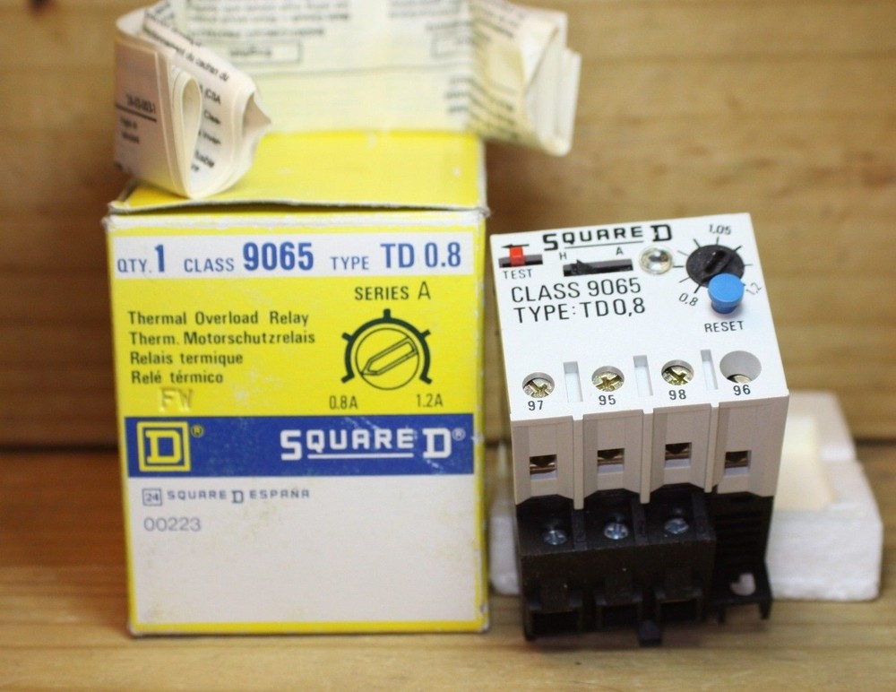SQUARE D TD 0.8 THERMAL OVERLOAD RELAY