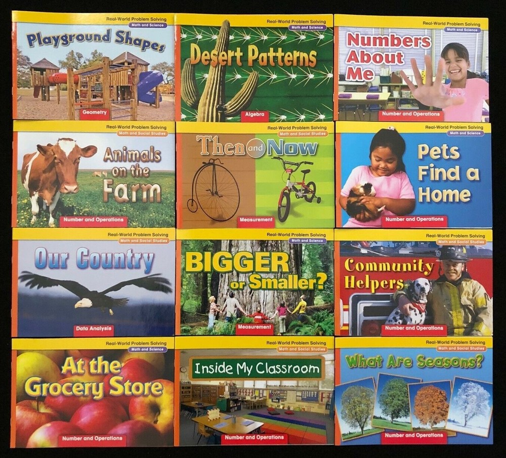Kindergarten Math Readers -Real World (Math/Science & Math/Social Studies) BELOW