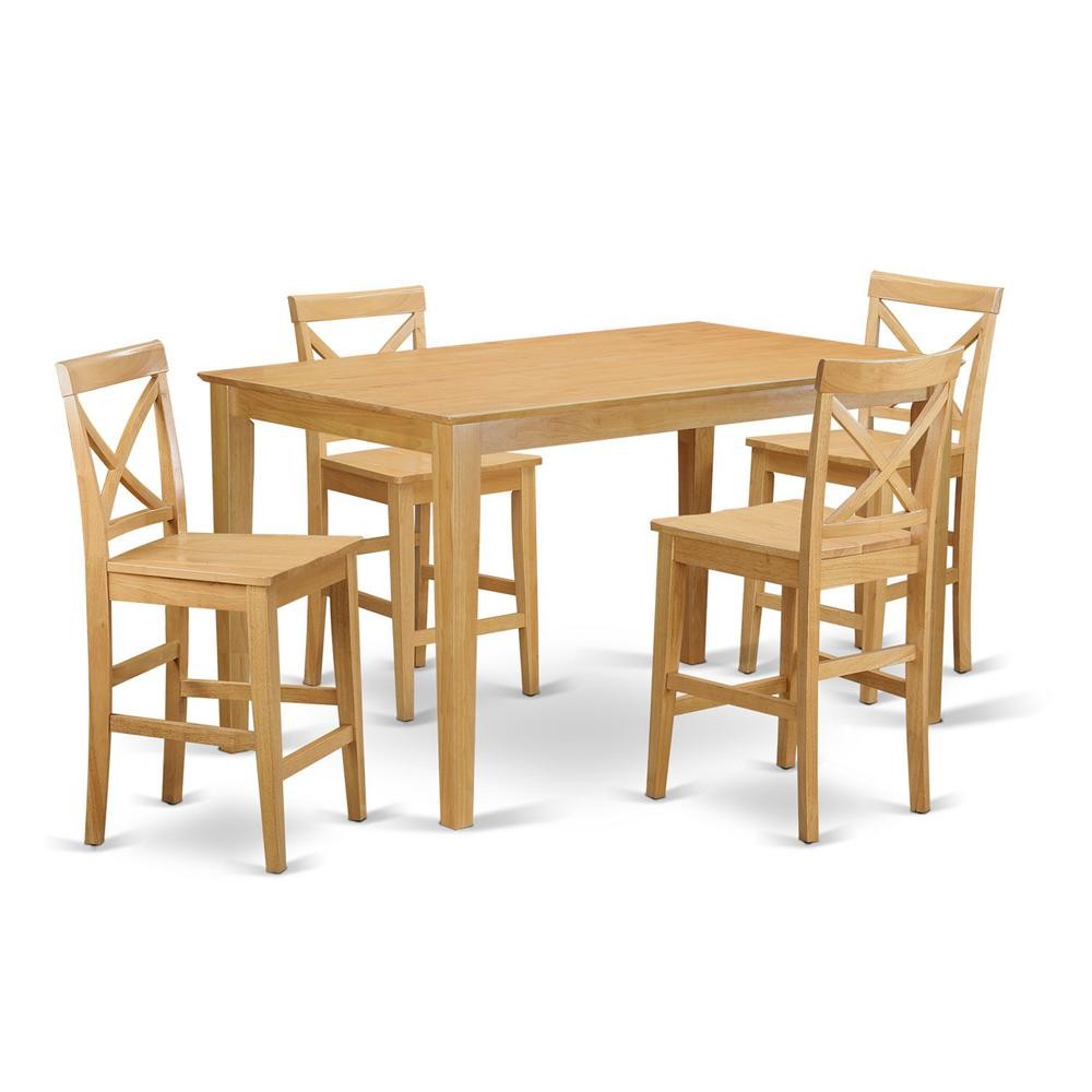 5 Pc Counter height Table set- gathering Table and 4 counter ...