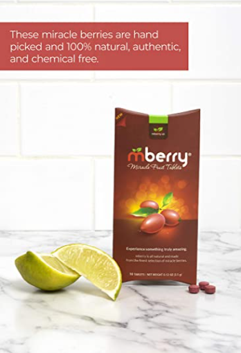 mberry Miracle Fruit Tablets, Single Pack (10 Tablets), Turn Sour into Sweet