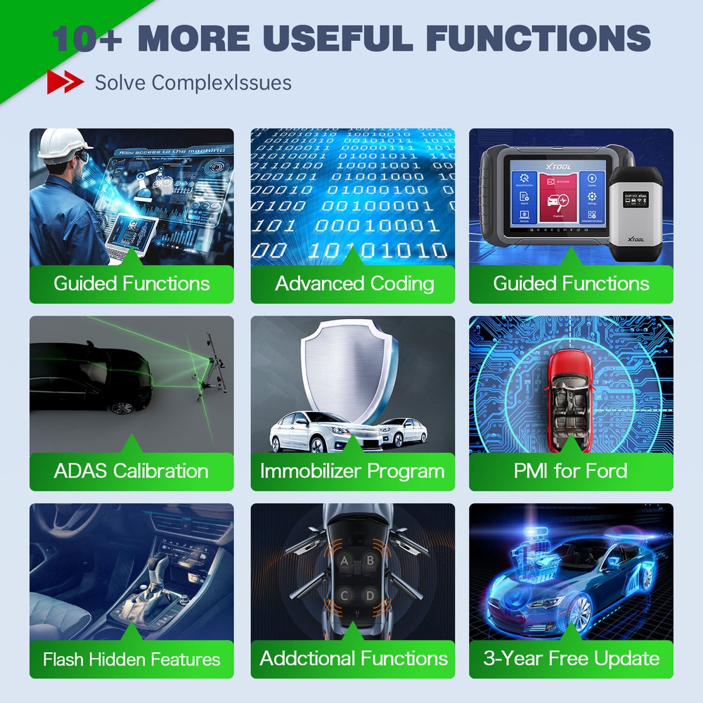 XTOOL D8 OBD2 Bi-Directional Scanner Auto Diagnostic CAN FD Key Programming Tool