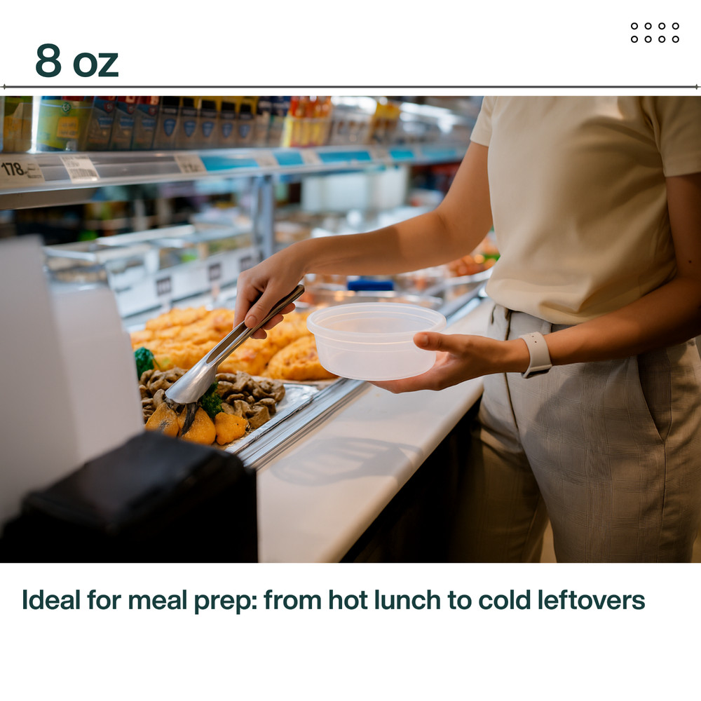 Heavy Duty 8oz PP Deli Container 50sets