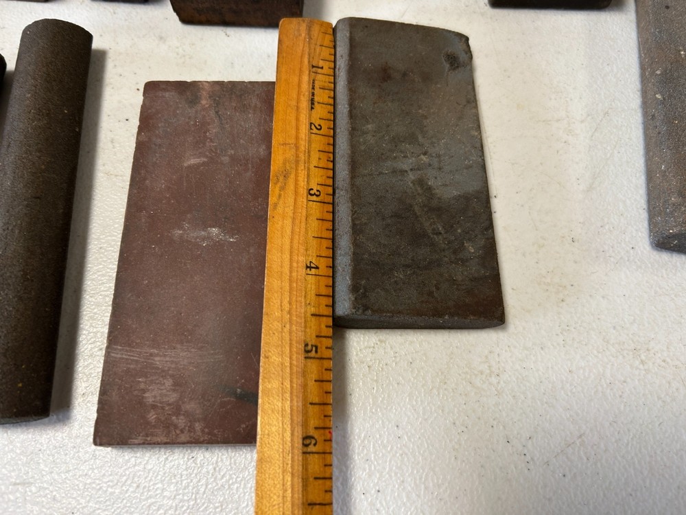 13 Vintage Sharpening Stones Various Shapes & Sizes