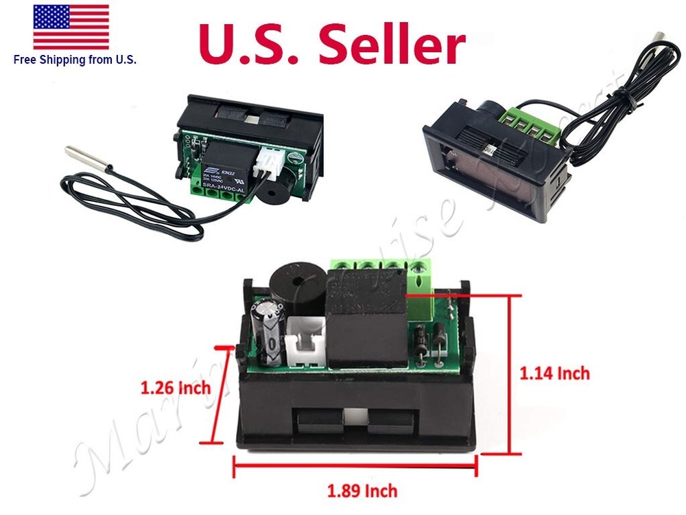 12V Digital LED Microcomputer Thermostat Controller Switch Temperature Sensor DC