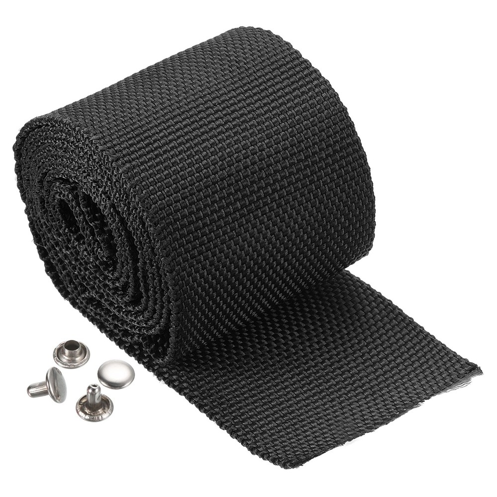 3.3Ft*45mm Polyester Rope Protector Cable Cover Rope Protective Sleeve Black