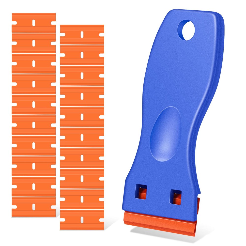 Plastic Razor Blade Scraper, Scraper Tool with 20 PCS Blades...