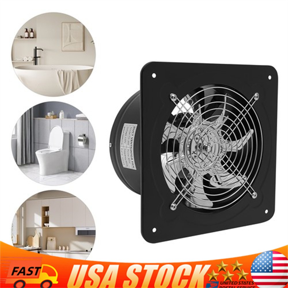 Exhaust Fan Wall/Window Mounted W/ Back-draft Damper for Kitchen Ventilation