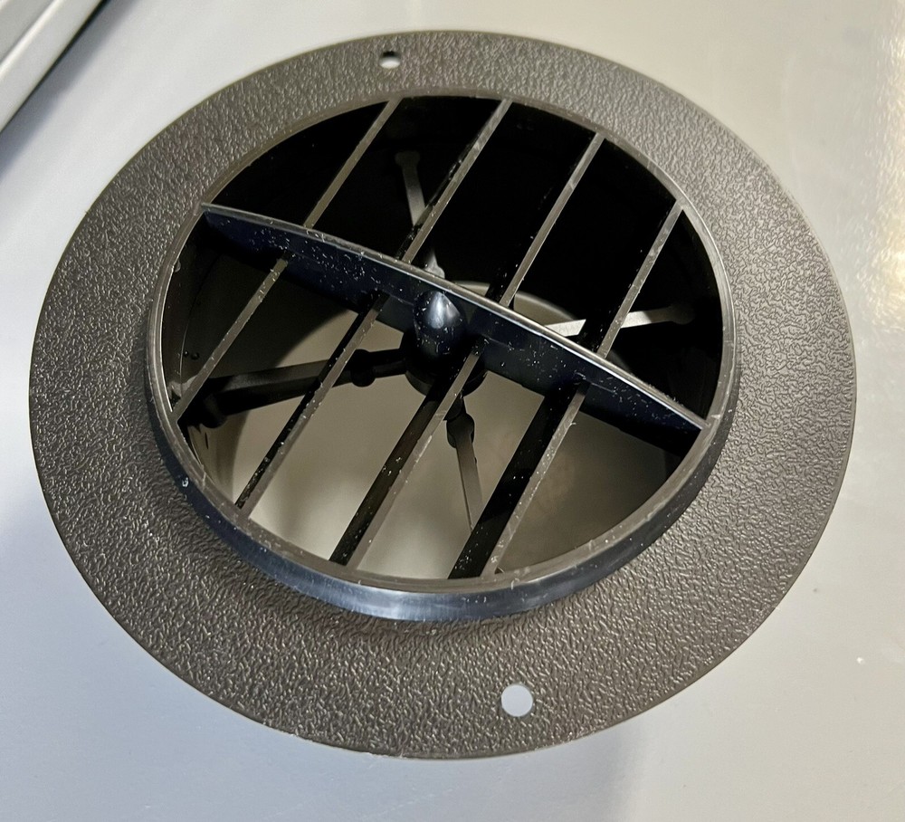 4" BLACK Round Rotaire 5 1/2 Face Grille Heat AC Air Duct Outlet Vent 3840BK RV