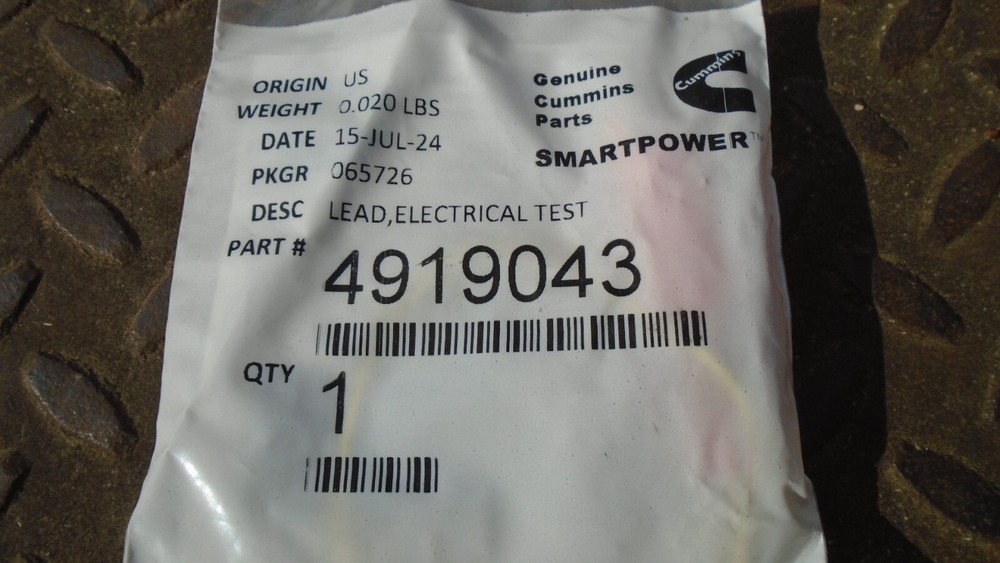 Cummins 4919043 Electrical Test Lead Connector NEW