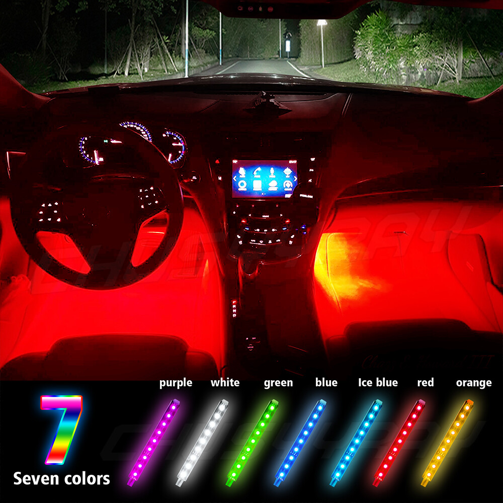 Car LED Strip Light Controller Car Interior cigarette lighter Atmosphere Lamp 4x