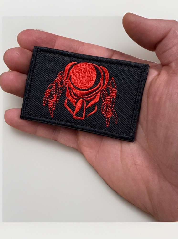 Predator Hunter Alien Tactical Patch Hook Loop Red