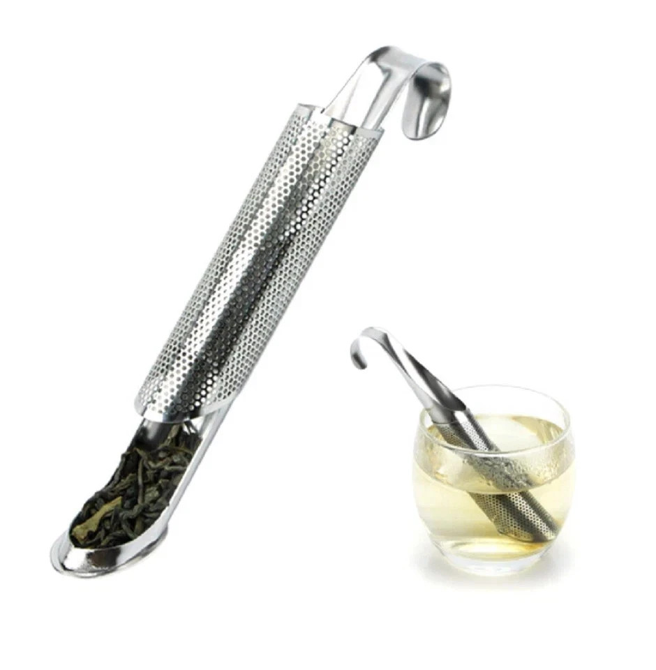 Stainless Steel Tea Diffuser Stick Loose Leaf Infuser Strainer with Hook Handle