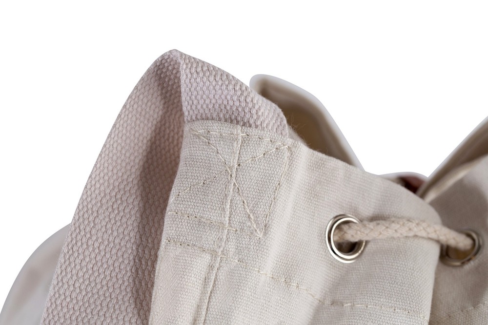 Canvas Duffel Bag - Drawstring, Leather Closure, Shoulder Strap. (2-PACK)