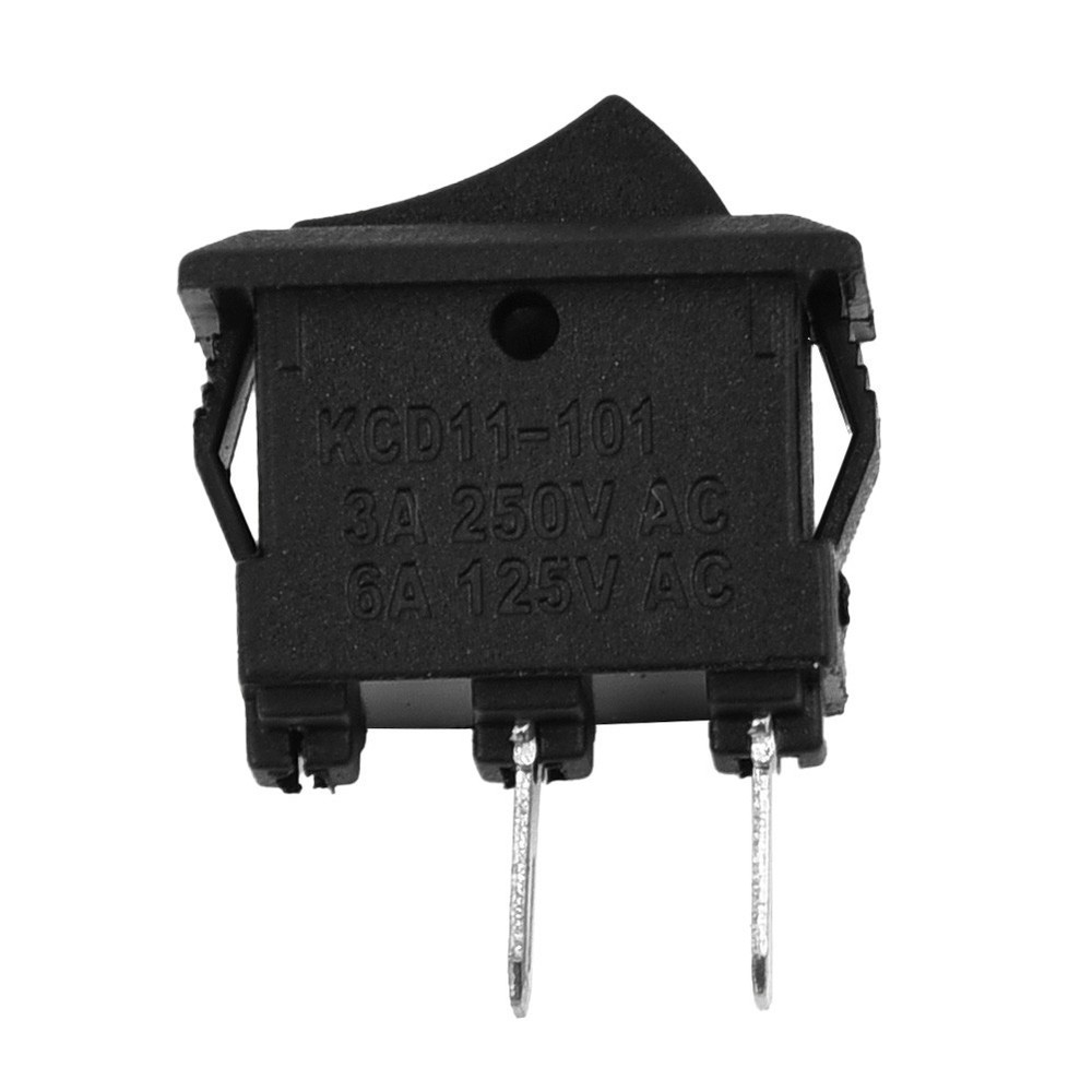 10pcs spst on/off switch mini black 2 plug toggle switch DC 12V 16A