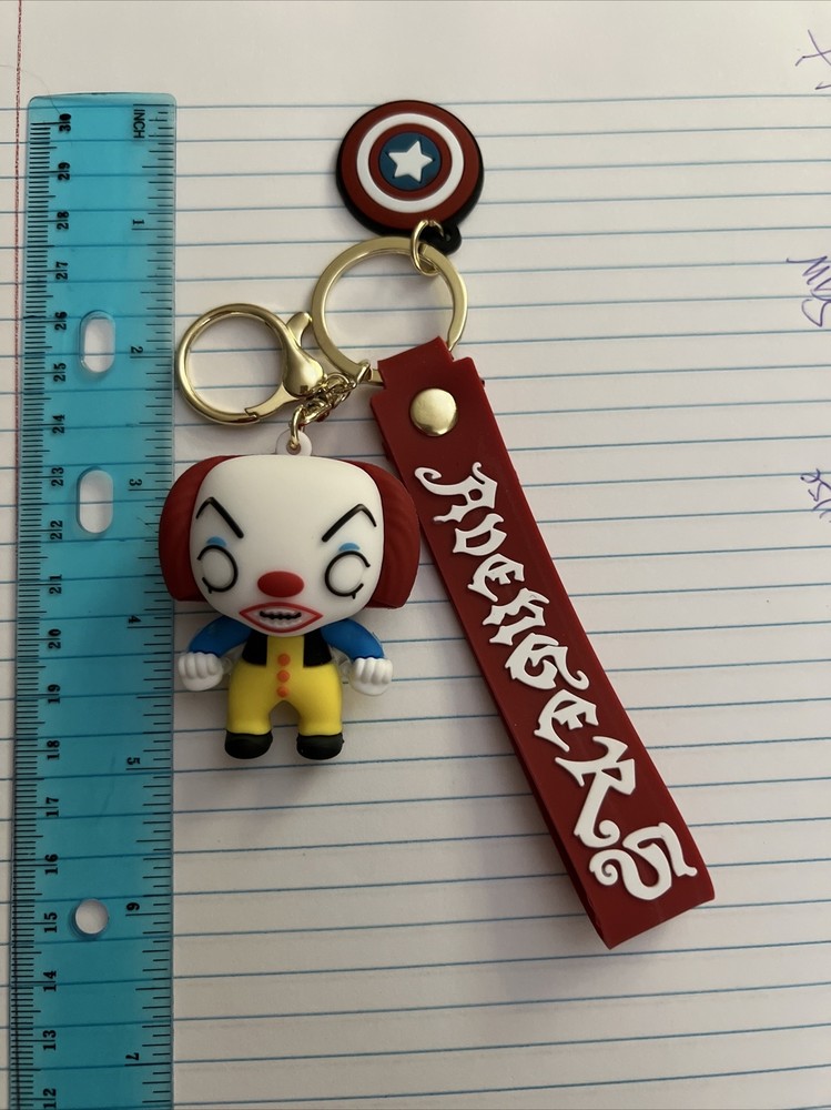 Pennywise From It Rubber And Metal Key Chain New! Fast Shipping!