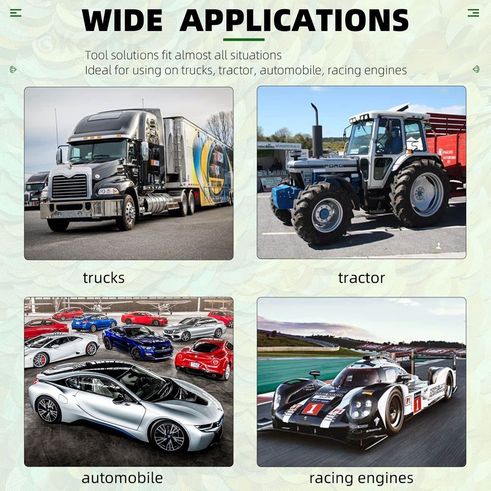 16 Pcs Automotive Engine Piston Ring Compressor Tool Set Contains Compressor