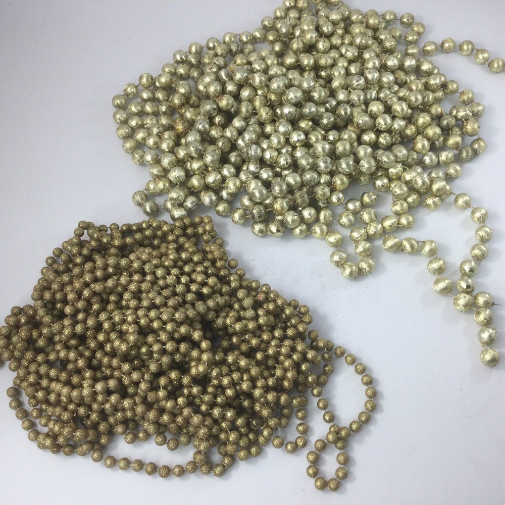 Gold Beaded Garland Christmas Tree 70'