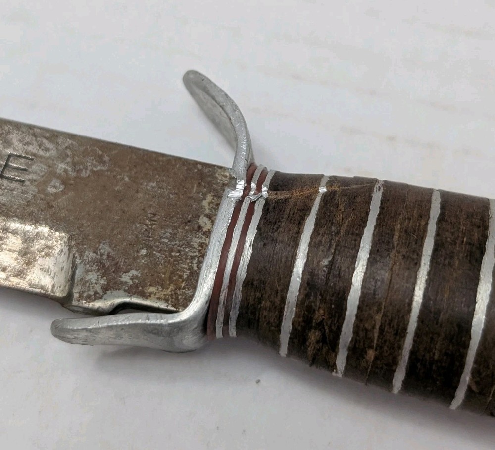 Vintage Fixed Blade Bowie Knife Need TLC