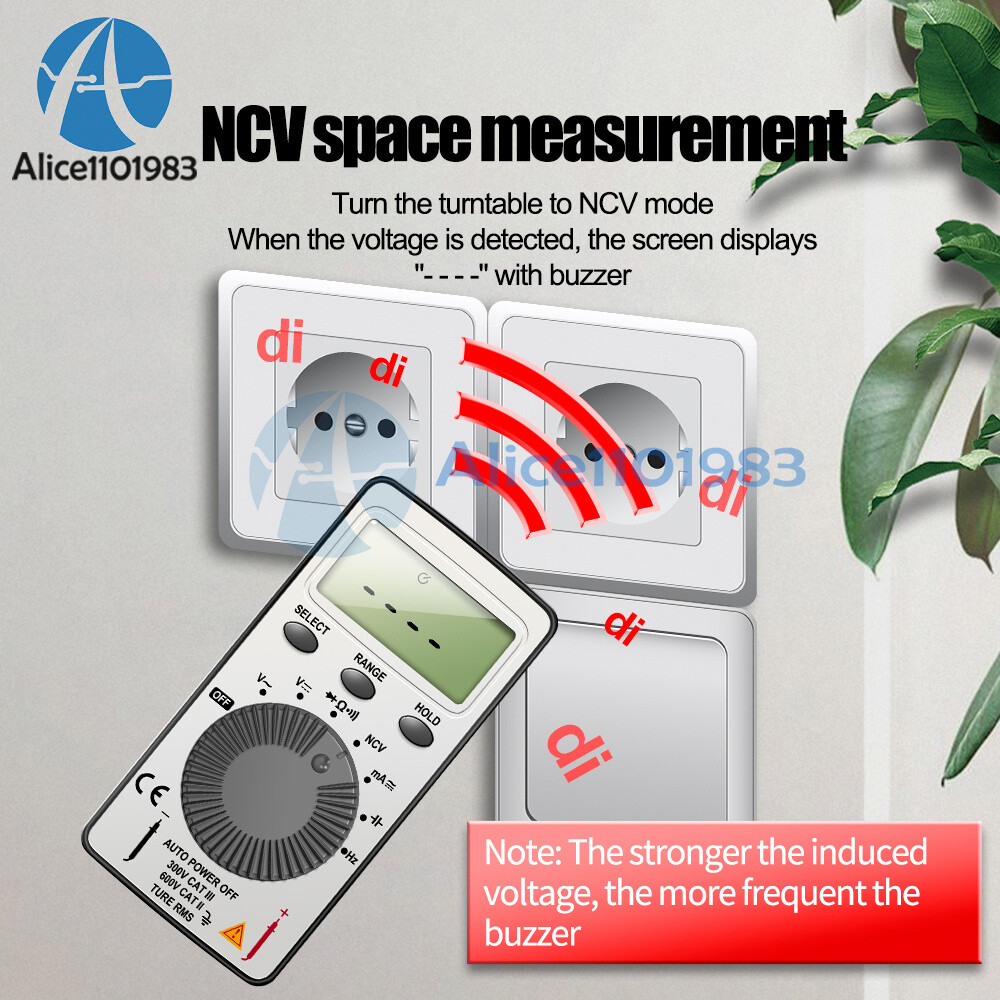 ANENG AN101 AC/DC LCD Digital Multimeter Resistance Voltmeter Ammeter Ohm Meter