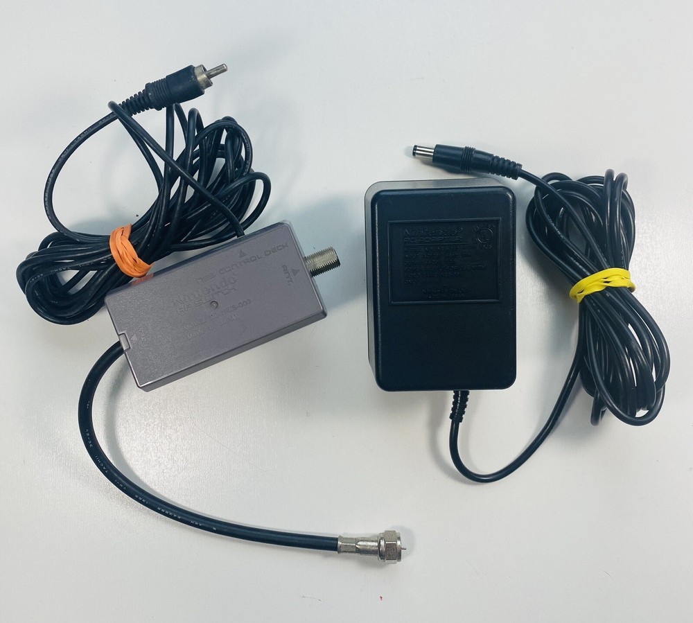 Nintendo NES Power AC Adapter Cord & RF Switch Cable ORIGINAL OEM TESTED WORKING