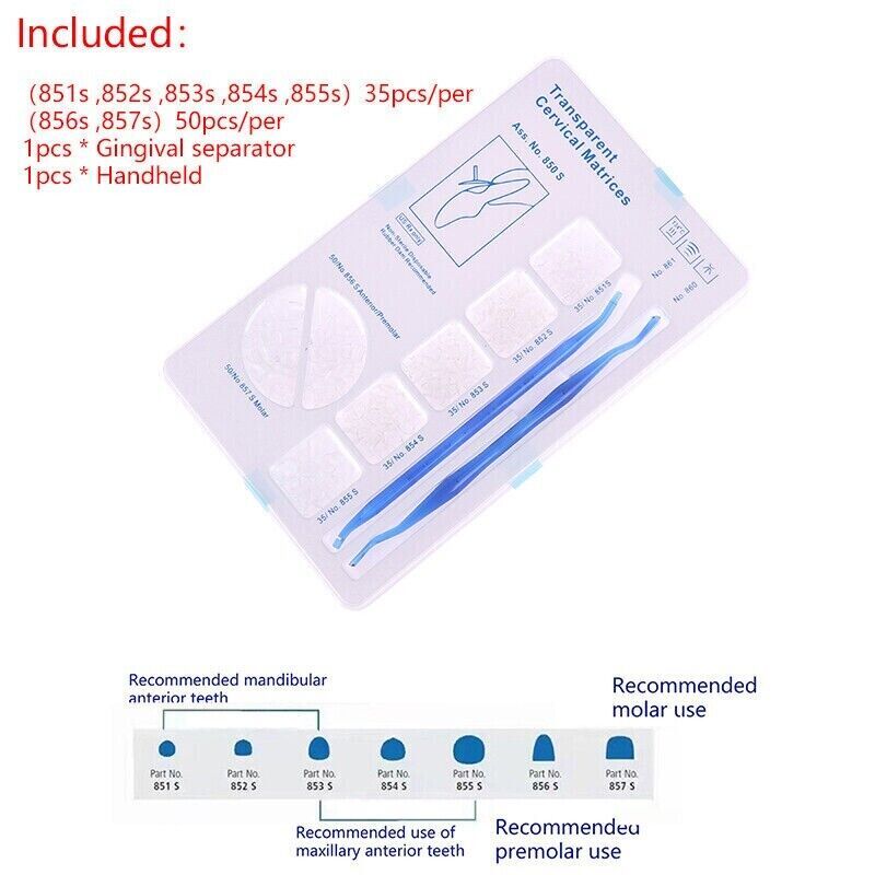 Dental Transparent Cervical Matrices Composite Veneer Gingival Retractor Matrix