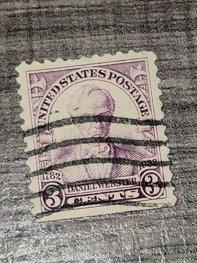 US Unchecked Webster 3c Stamp Used - #G428