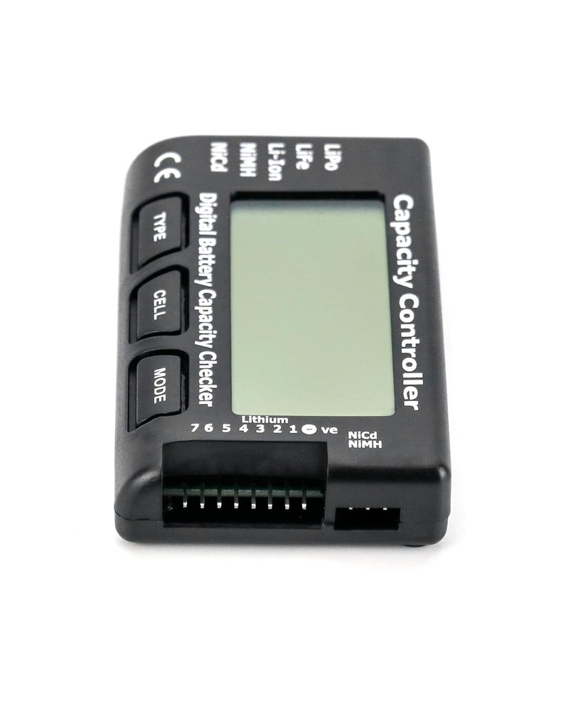 QWORK RC Cellmeter Controller Tester Voltage Tester, 7 Digital 1 Pack, Black