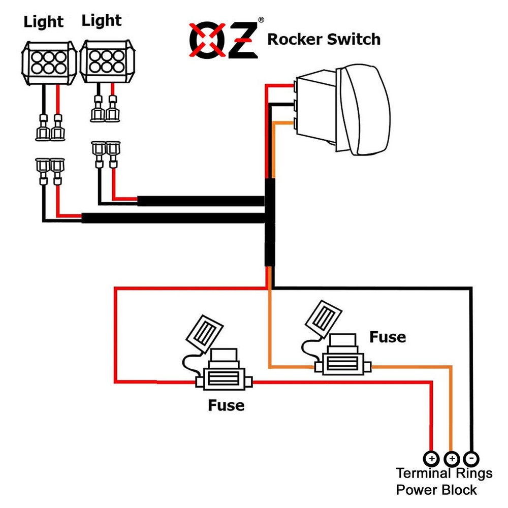 10 ft Split Plug-and-Play Wire Harness SIDE LIGHTS On/Off Rocker Switch Can-Am