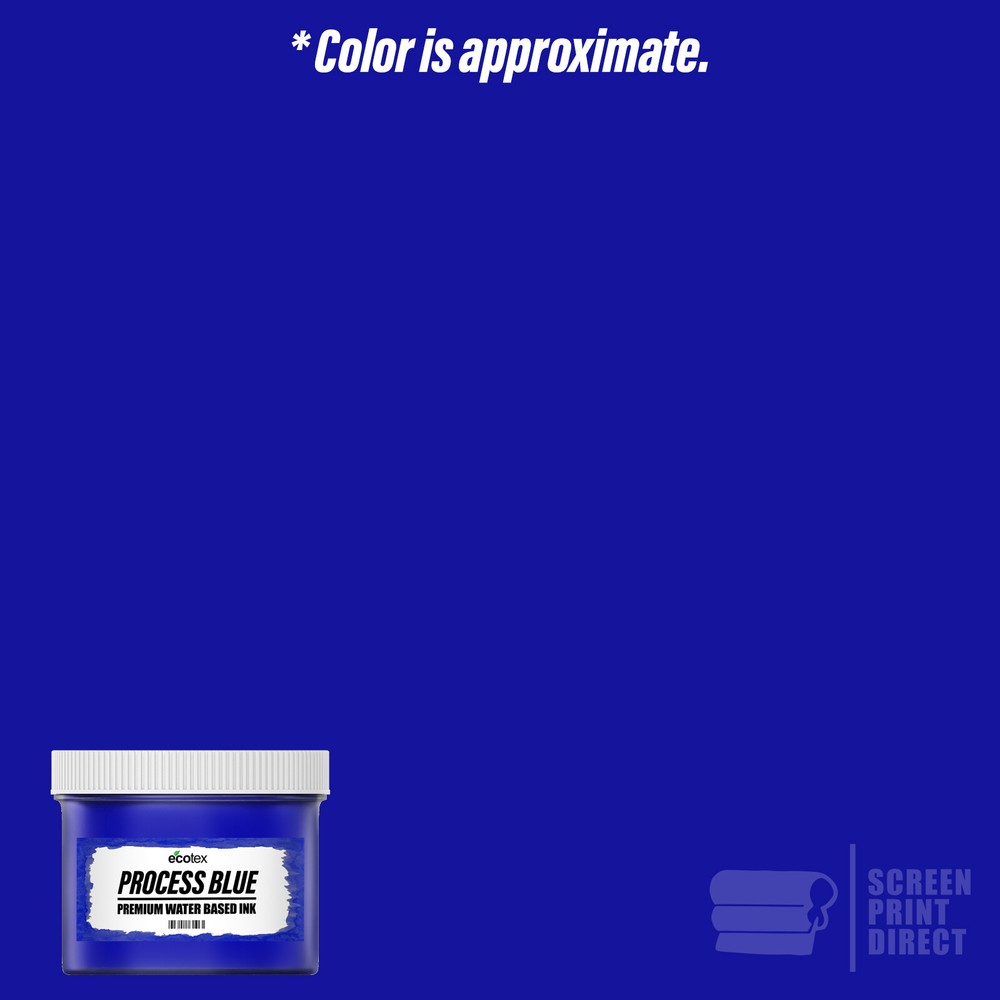 Ecotex® process Blue - Premium Water Based Ink for Screen Printing - All Sizes