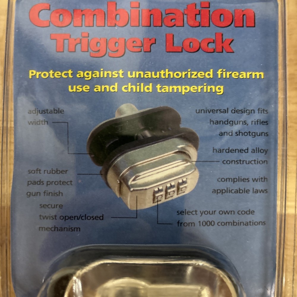 NOS SECURECASE Trigger Lock Set Heavy Duty 3 Digit Combination Lock for Handguns