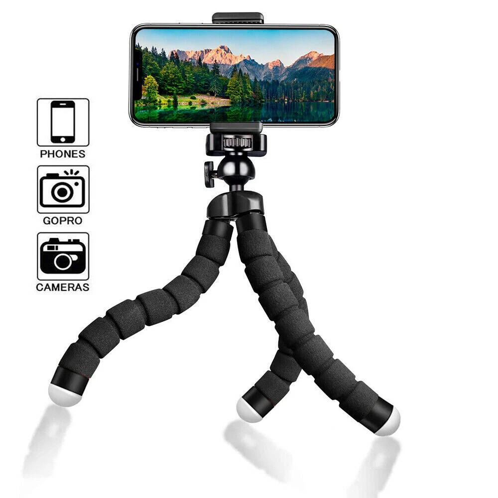 Tripod Stand w/ Phone Holder Mini Octopus Small Adjustable Mount iPhone Samsung