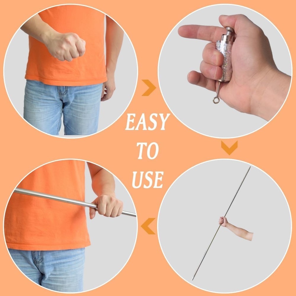 OUERMAMA Black Magic Cane Metal Appearing with Video Tutorial and