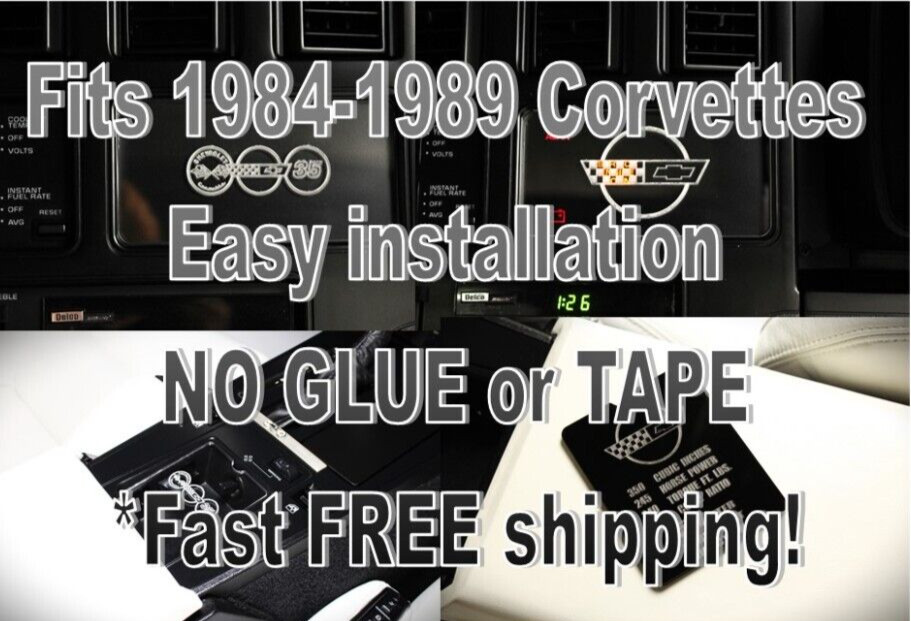 BUNDLE! C4 Corvette Information Center/Console Cover 35th Anniversary 1988