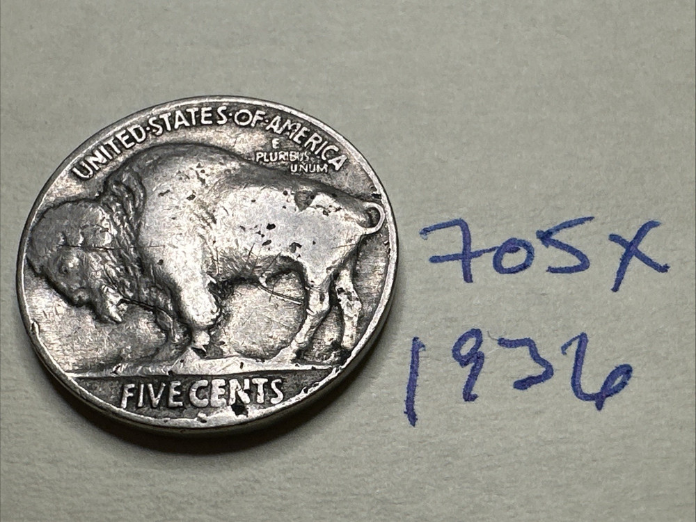 1936 Buffalo Nickel Full Date 5C 705X