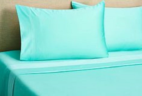 Queen Size Aqua Solid / Plain Sheet Set 1000 Thread Count 100% Egyptian Cotton