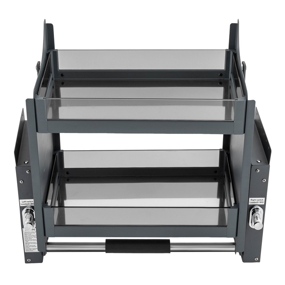 2-tier Pull-Out Cabinet Shelf Drop Down Shelf Pull-Down Lift for Kitchen Cabinet