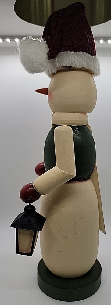 15" Snowman With Lantern & Red Hat Nutcracker