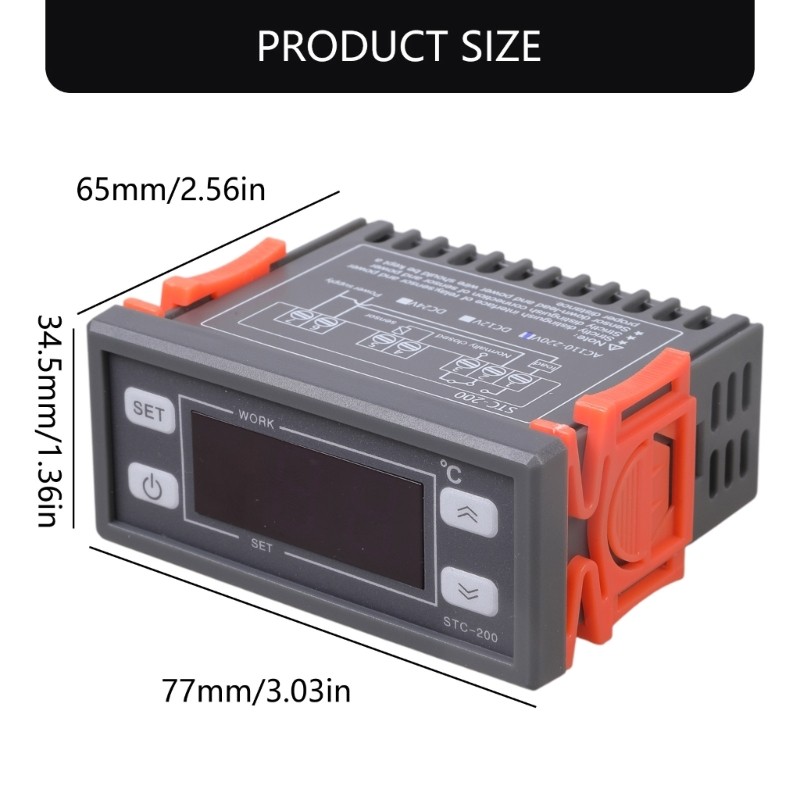 Digital Temperature Controller Heating Cooling Centigrade Thermostat Relays