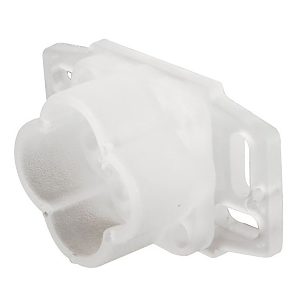 Plastic Drawer Track Backplate 1-1/4" Opening White (Pair)