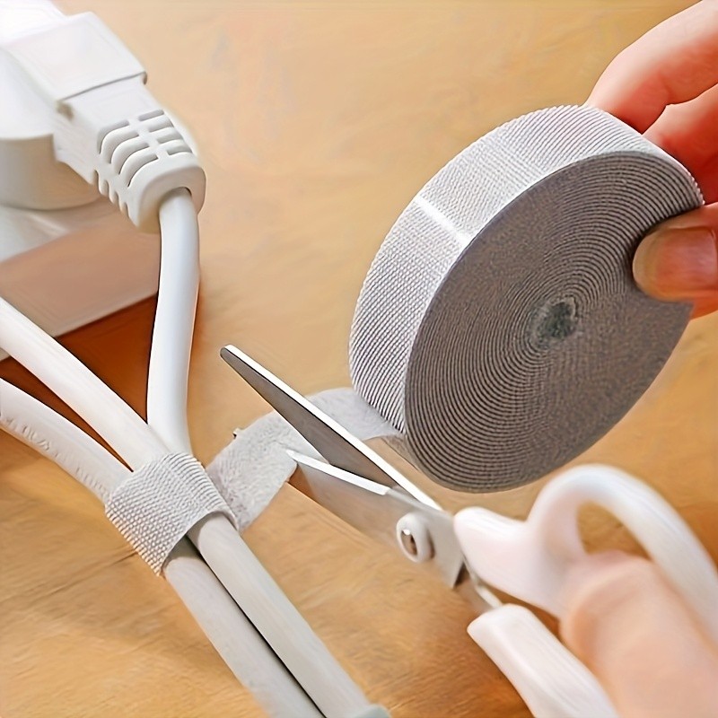 4pcs/40FT Self Adhesive Stick Tape Hook & Loop Sticky Back Strips Fastener Roll